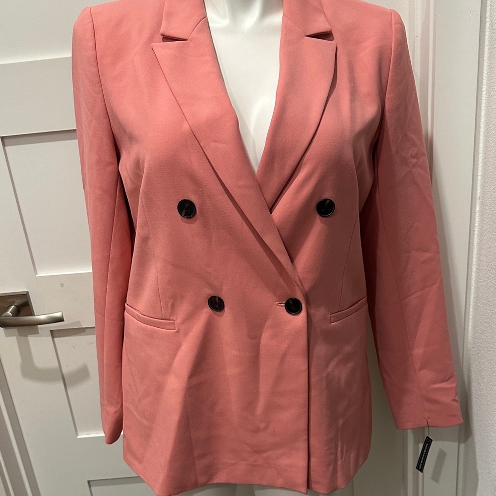 NWT Halogen Coral Double-Breasted Blazer Size L